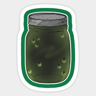 Fireflies in a Mason Jar Sticker